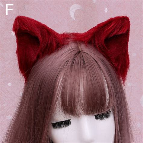 Cat Fox Ears Headband Costume Fur Anime Neko Cosplay Party Halloween