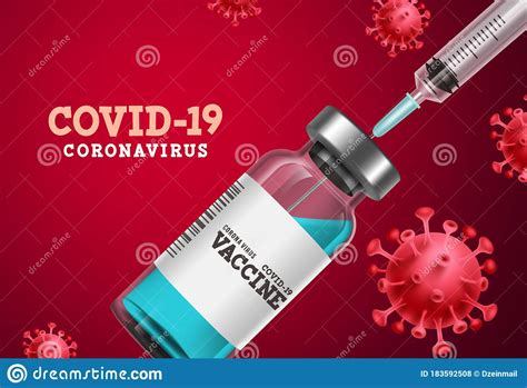 Coronavirus Vaccine Vector Banner. Covid-19 Coronavirus Vaccine Bottle ...