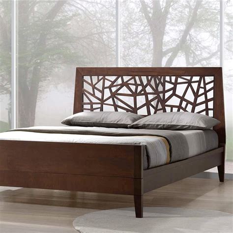 4 Dark Wood Platform Bed New - wood idea bantuanbpjs