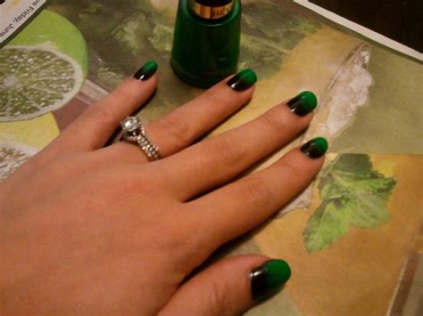 Liquored And Lacquered Black To Green Fade