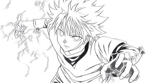 Electric Killua Coloring Pages Killua Zoldyck Coloring Pages