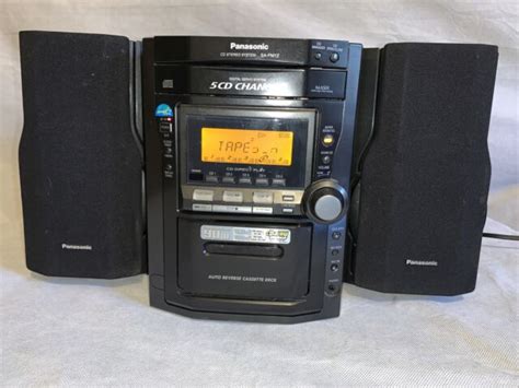 Panasonic SA PM53 Compact Bookshelf Stereo System AM FM CD Cassette 5