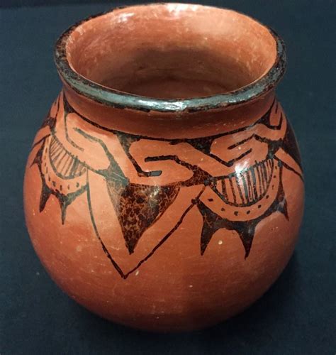 Native American Maricopa Pottery Jar By Grace Monahan Ca 1970 1037