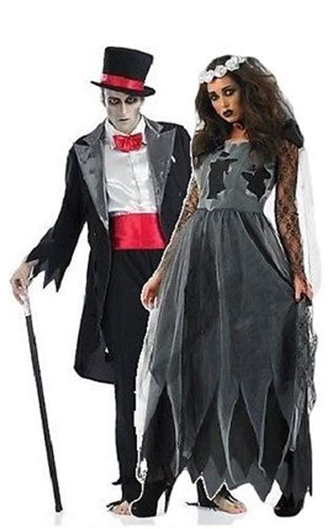Corpse Bride And Groom From 25 Genius Couples Halloween Costume Ideas E