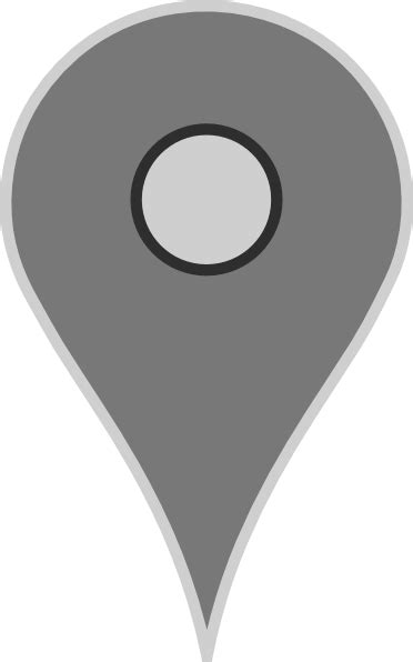 Google map maker google maps computer icons, pin, red and white logo, angle, heart png. Google Map Pointer Grey Clip Art at Clker.com - vector ...