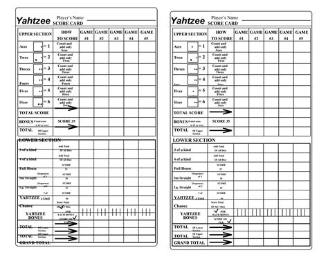 Printable Triple Yahtzee Score Sheets Printable World Holiday