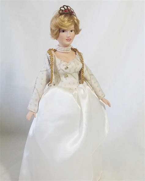 Porcelain Princess Diana Doll 14 Inch ~ Princess Of Wales ~ Comes With