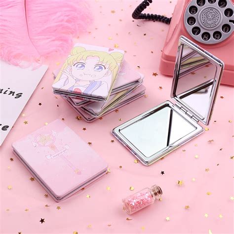 Portable Folding Mirror Mini Stainless Steel Metal Makeup Cosmetic