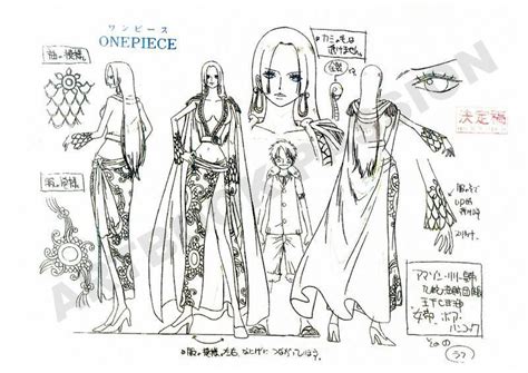 One Piece Pirate Empress Boa Hancock Model Sheet Character Design