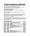 FREE 6+ Sample Event Timetable Templates in PDF | MS Word