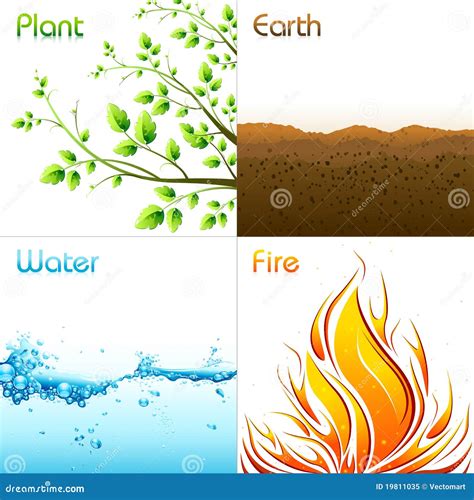 Elements Of Earth Stock Vector Illustration Of Fluid 19811035