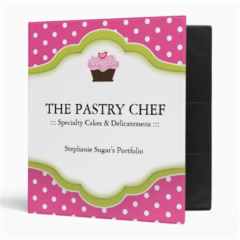 Recipe Binder Pastry Chef Zazzle