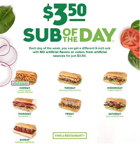 Subway is perfect for a cheap, quick and healthier lunch option. Subway: 6" Sub of the Day $3.50 | Passionate Penny Pincher