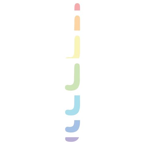 Premium Vector Rainbow Letter J Colorful Monogram