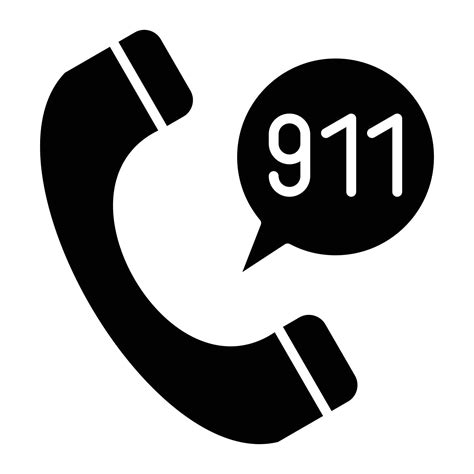 Call 911 Glyph Icon 6442802 Vector Art At Vecteezy