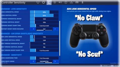 Updated Best Controller Settings For Non Claw Players In Fortnite