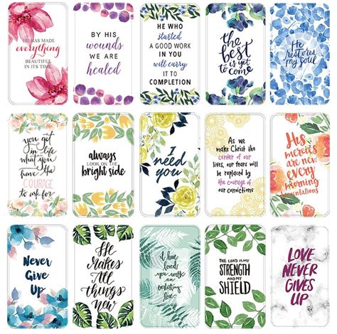 Mini Inspirational Quote Cards Daily Planner Stickers Book Art Diy