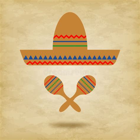 Mexico Icons Sombrero Stock Vector Illustration Of Happy 141282817