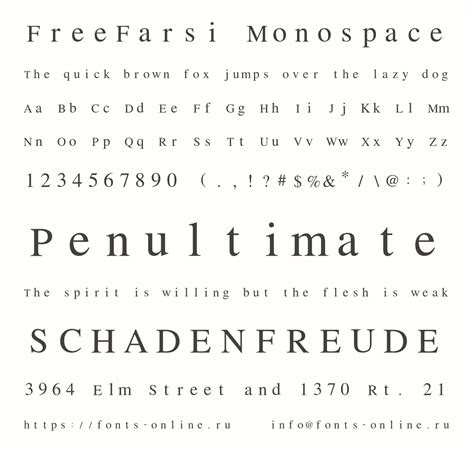 Freefarsi Monospace Font