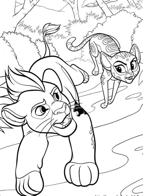Kion, the son of simba and nala who stars in the lion guard tv series, looks fierce and cute in this disney printable. 20 Printable The Lion Guard Coloring Pages