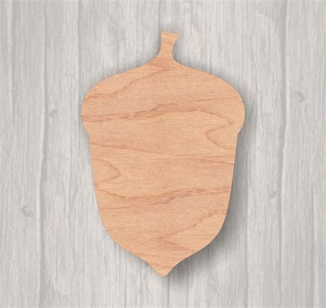 Acorn. Unfinished wood cutout. Wood cutout. Laser Cutout. | Etsy