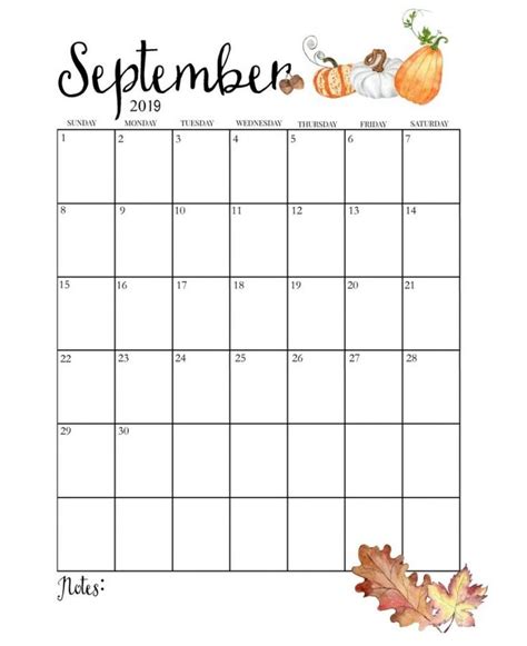 cute september  calendar september calendar