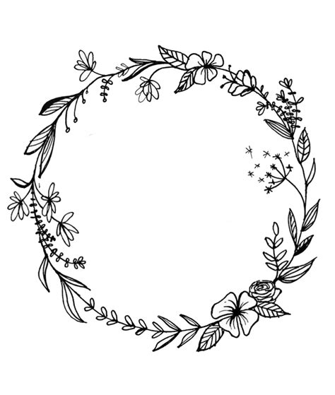 Floral Wreath Flower Tattoo Designs Floral Wreath Drawing