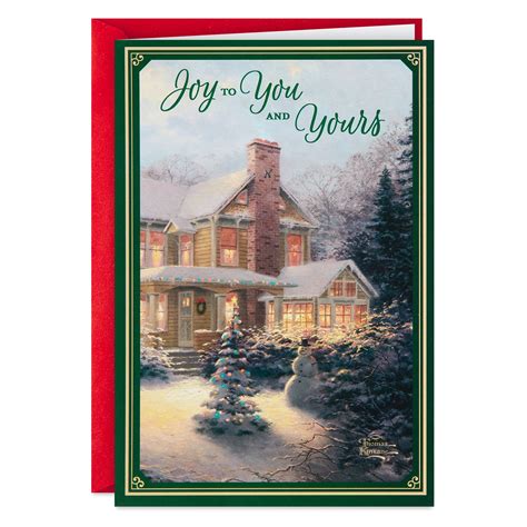 Hallmark Thomas Kinkade Pack Of Christmas Cards Snowy House 6 Holiday Cards With Envelopes