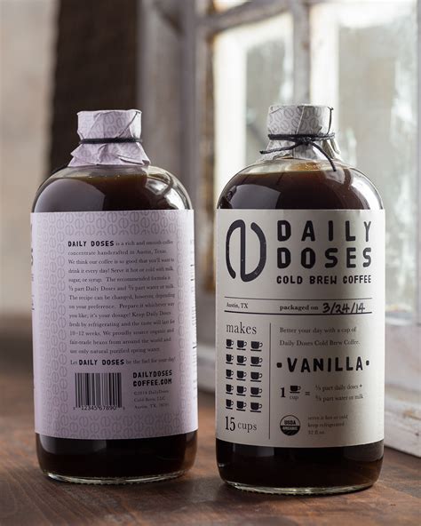 Daily Doses Cold Brew Coffee Label On Behance