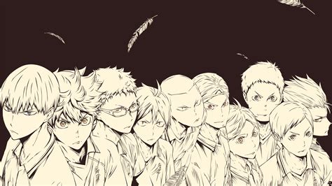 Haikyu Characters Of Haikyu With Black Background 4k Hd Anime