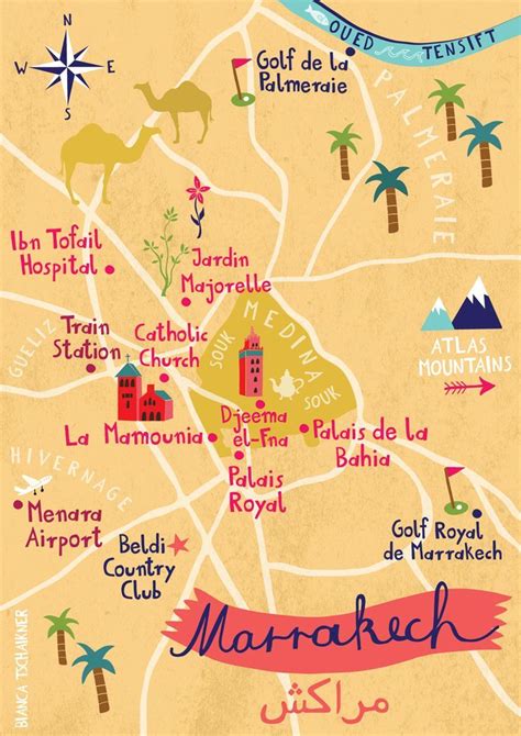 Plan Marrakech Et Carte Marrakech Les Quartiers Incon