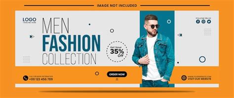 Premium Vector Men Fashion Collection Social Media Banner Template Design