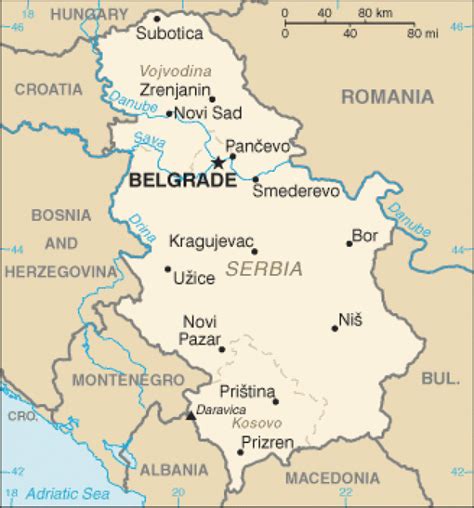 Mapas Politico De Serbia