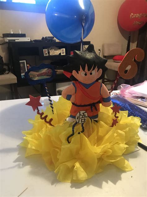 Centro De Mesa Goku Piñata De Goku Fiesta De Goku Fiesta De