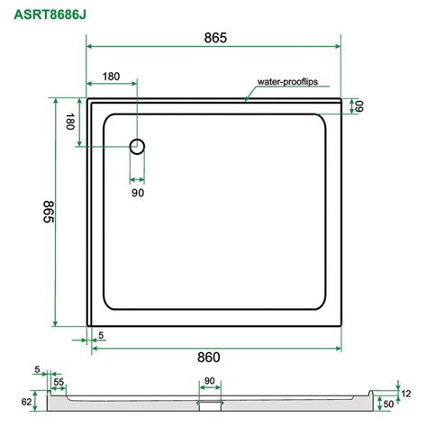 Buy Elegant Square Durable Acrylic Fiberglass Shower Base Tile Over