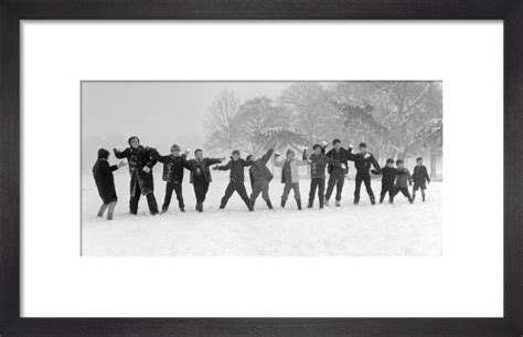 Children Playing In Snow Tooting Bec 1962 By Mirrorpix Art Print