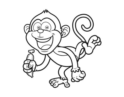 Dibujo De Mono Capuchino Para Colorear