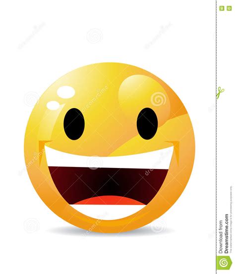 Yellow Happy Smile Stock Vector Illustration Of Emoticon 82328996