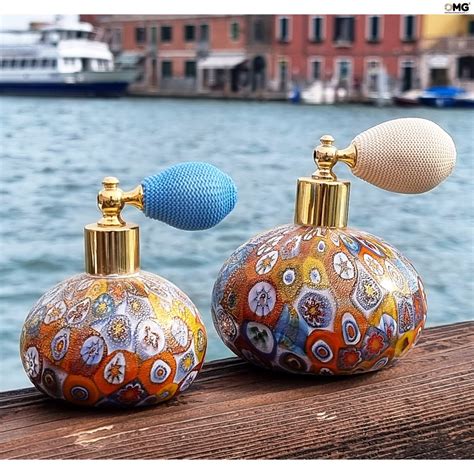 Scent Perfume Bottles Collection Bottle Perfume Atomizer Millefiori And Gold Leaf Original