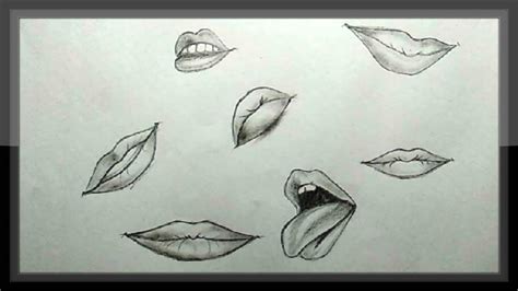 Cool Pencil Drawing 7 Simple Way To Draw Lips Easy Youtube