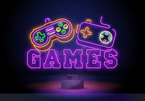 Game Stick Neon Sign Bright Signboard Light Banner Vr Games Neon