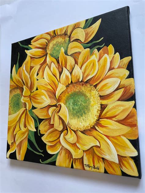 Sunflower Trio Painting By Tiffany Budd Artfinder