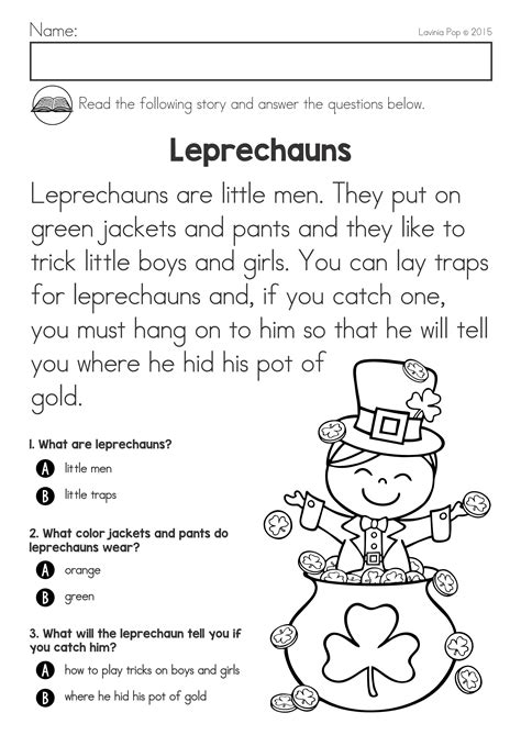 St Patricks Day Math And Literacy Worksheets And Activities No Prep