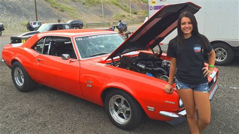 18 yr old girl at race alex taylor s twin turbo 68 camaro the classics