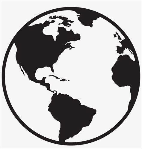 Best Globe Black And White Vector Image Black And White Globe Icon