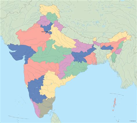 India Vector Map Eps Illustrator Map Vector World Maps