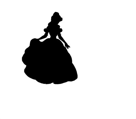 Disney Princess Belle Silhouette At Getdrawings Free Download