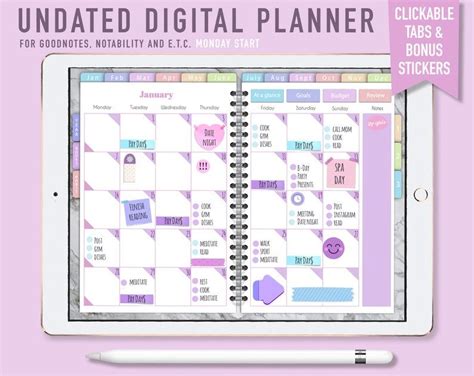 Goodnotes Digital Planner Template Free