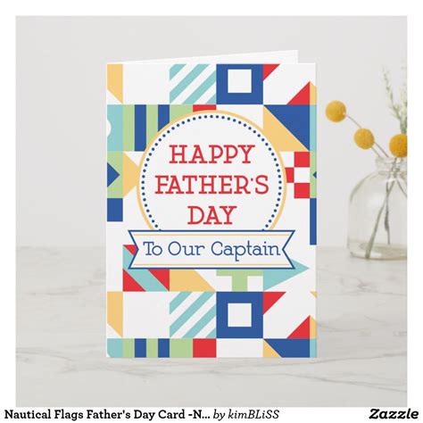 Nautical Flags Father's Day Card -Nautical Pattern | Zazzle.com | Nautical pattern, Nautical ...