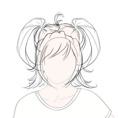 Anime Side Bangs Hairstyle Coloring Pages